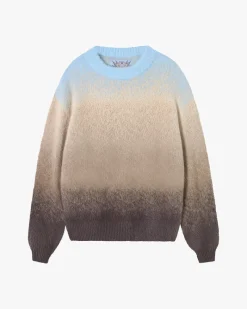 Nude Project Gradient Cozy Knit Sweater Baby Blue Best