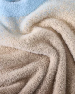 Nude Project Gradient Cozy Knit Sweater Baby Blue Best