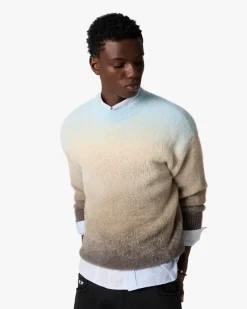 Nude Project Gradient Cozy Knit Sweater Baby Blue Best