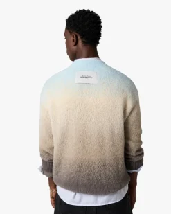 Nude Project Gradient Cozy Knit Sweater Baby Blue Best