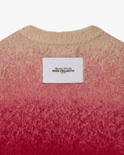 Nude Project Gradient Cozy Knit Sweater Red Online