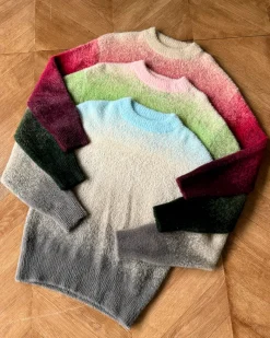 Nude Project Gradient Cozy Knit Sweater Red Online