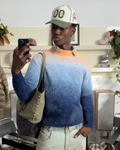 Nude Project Gradient Cozy Knit Sweater Orange Best