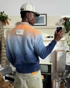 Nude Project Gradient Cozy Knit Sweater Orange Best