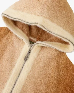 Nude Project Gradient Zip-Up Knit Hoodie Brown Outlet