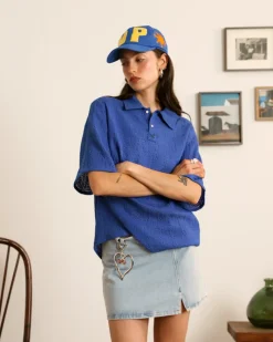 Nude Project Half Polo Blue Best