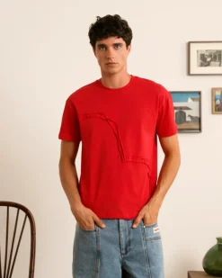 Nude Project Heart Slim Tee Red Fashion