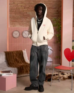 Nude Project Heartbroken Zip-Up Hoodie Marshmallow Hot