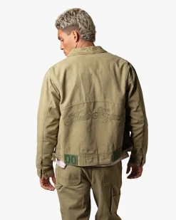 Nude Project Heavy Canvas Trucker Jacket Khaki Clearance