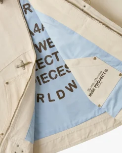 Nude Project Heavy Canvas Trucker Jacket Offwhite Fashion