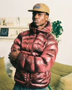 Nude Project Iconic Puffer Jacket Burgundy Outlet