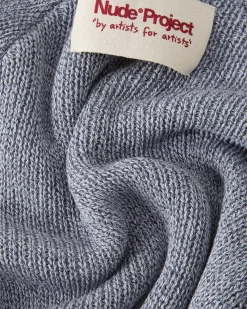 Nude Project Jonion Knit Sweater Blue Melange Outlet