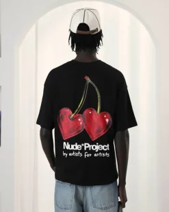 Nude Project Juicy Cherry Tee Black Hot