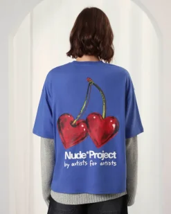 Nude Project Juicy Cherry Tee Blue Fashion