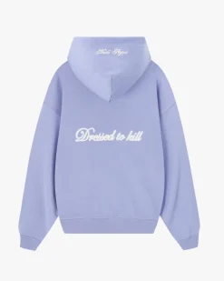 Nude Project Kill Bill Zip-Up Hoodie Blue Lilac Clearance