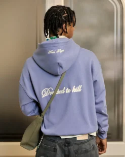 Nude Project Kill Bill Zip-Up Hoodie Blue Lilac Clearance