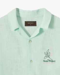 Nude Project Kimchi Resort Shirt Aqua Green Outlet