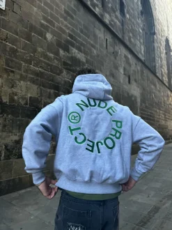 Nude Project Kory Boxy Hoodie Grey Melange Outlet