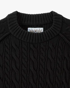 Nude Project La Nonna Cable Knit Sweater Black Sale