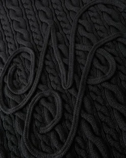 Nude Project La Nonna Cable Knit Sweater Black Sale