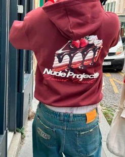 Nude Project La Tarte Hoodie Burgundy Clearance