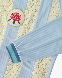 Nude Project Lace Football Polo Baby Blue Outlet