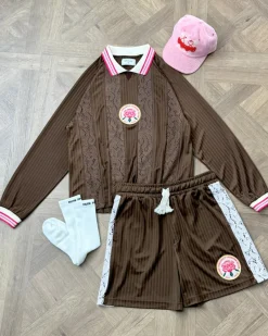 Nude Project Lace Football Polo Brown Discount