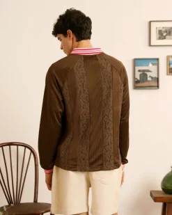 Nude Project Lace Football Polo Brown Discount