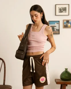 Nude Project Lace Football Short Brown Online