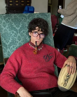 Nude Project Le Marais Knit Sweater Red Clearance