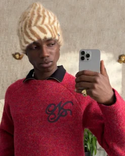 Nude Project Le Marais Knit Sweater Red Clearance