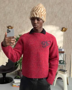 Nude Project Le Marais Knit Sweater Red Clearance