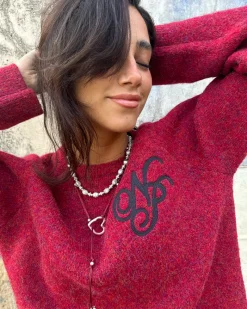 Nude Project Le Marais Knit Sweater Red Clearance