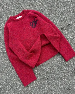 Nude Project Le Marais Knit Sweater Red Clearance