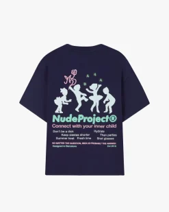 Nude Project Lil'Rebel Tee Navy New