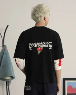 Nude Project Locally Hated Cherry Tee Black Outlet