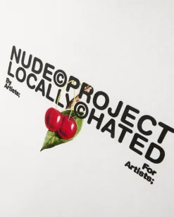 Nude Project Locally Hated Cherry Tee White Discount