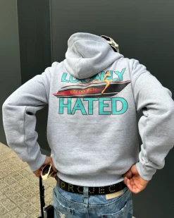 Nude Project Locally Hated Hoodie Grey Melange Outlet