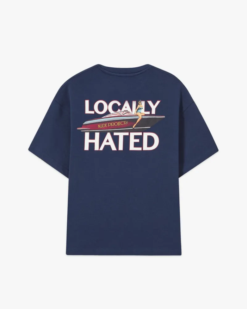Nude Project Locally Hated Tee Navy Sale