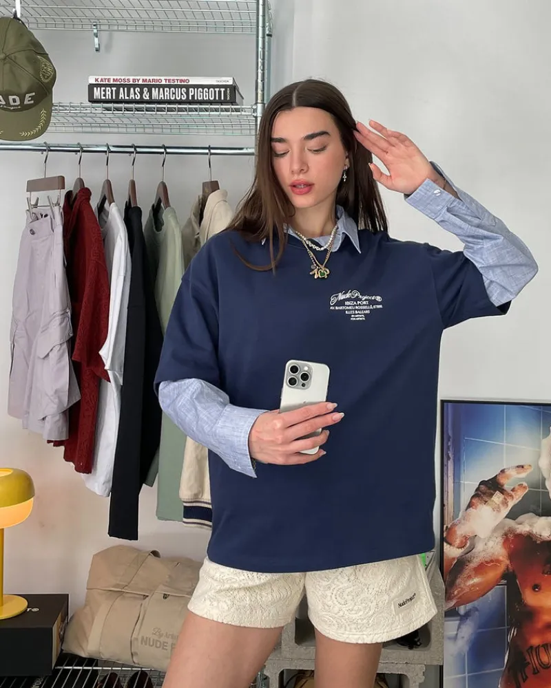 Nude Project Locally Hated Tee Navy Sale