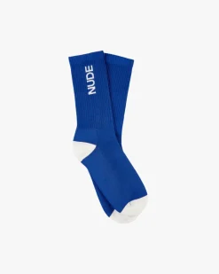 Nude Project Logo Socks Blue/Yellow 2Xpack Hot