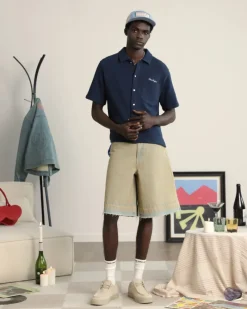 Nude Project Marbella Waffle Shirt Navy Hot