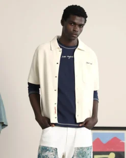 Nude Project Marbella Waffle Shirt Off-White Fashion