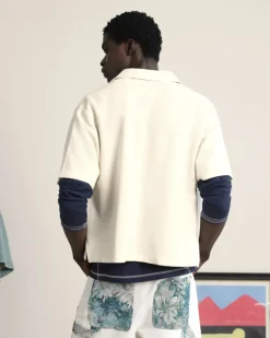 Nude Project Marbella Waffle Shirt Off-White Fashion