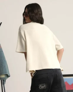 Nude Project Marbella Waffle Shirt Off-White Fashion