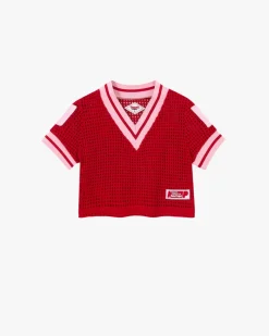 Nude Project Mesh Top Red Online