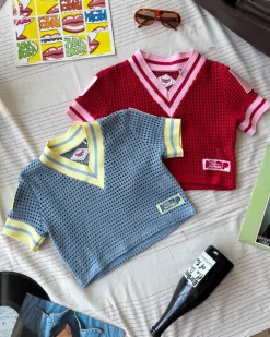 Nude Project Mesh Top Red Online