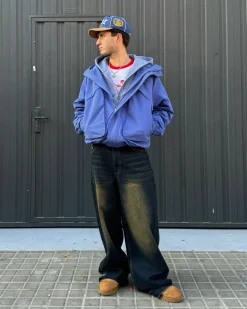 Nude Project Milestones Windbreaker Jacket Blue Discount