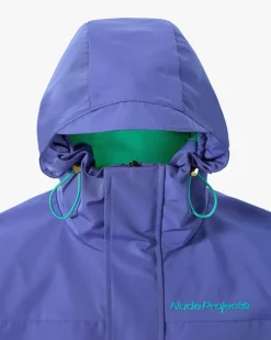 Nude Project Milestones Windbreaker Jacket Blue Discount