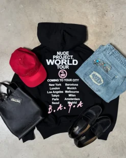 Nude Project Nude Tour Hoodie Black Discount